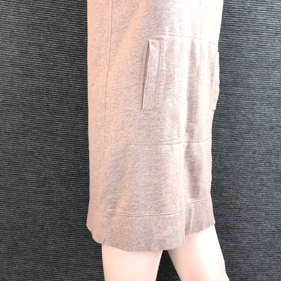 Norma Kamali Jersey Gray Sweatshirt Dress, V Neck Tunic - Picture 7 of 16